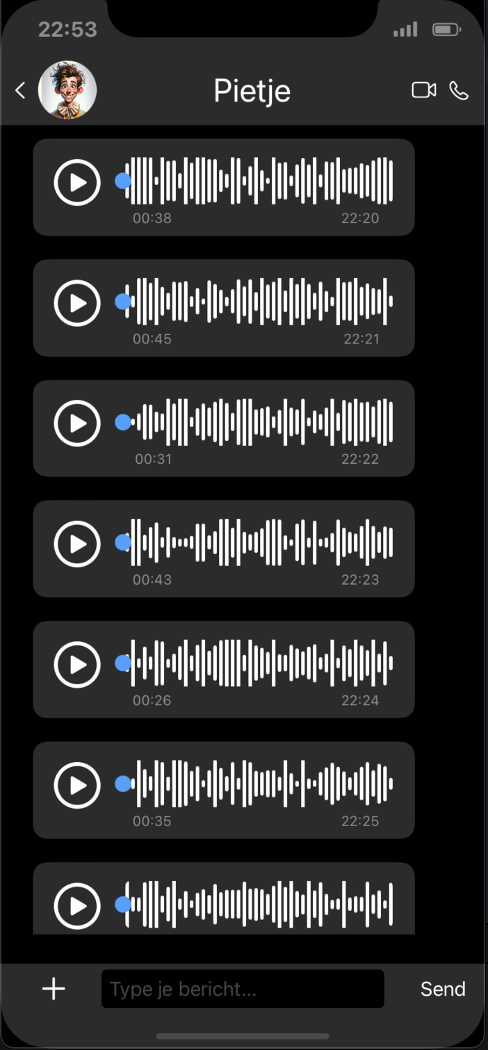Social app like whats app with audio messages